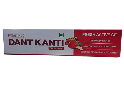 Patanjali DANT KANTI FRESH ACTIVE GEL - Buy Herbal toothpaste Online
