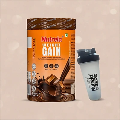Patanjali Nutrela Weight Gain Chocolate Flavour + FREE Shaker