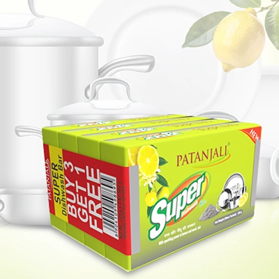 Patanjali Super Dish wash Bar-225 Gram B3G1 Free