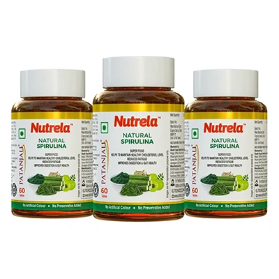 Patanjali Nutrela Natural Spirulina Tablets (pack of 3)