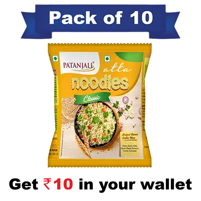 Pack of 10- Atta Noodles Classic 60gm- Rs 10 Off