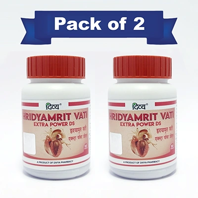 Combo Divya Hridyamrit Vati Extra Power Ds 80 N (Pack of 2)