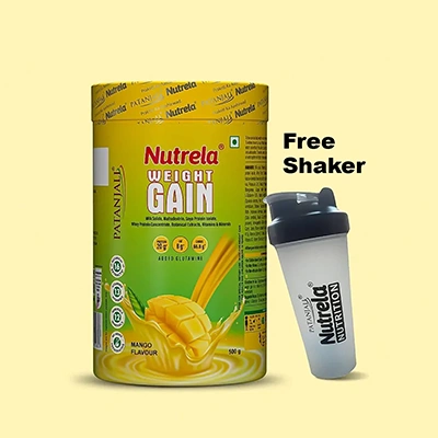 Patanjali Nutrela Weight Gain (Mango Flavour) + Free Shaker
