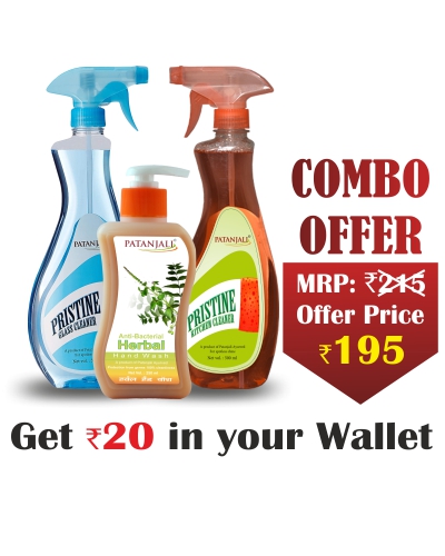 Combo- Herbal Hand Wash 250 ml+Kitchen Cleaner 500ml+Glass Cleaner 500ml - Rs 20 Off