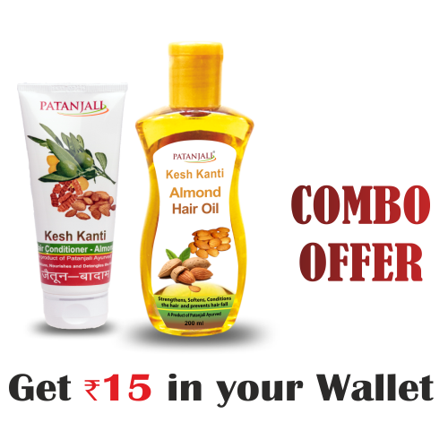 Almond Hair care Combo- Almond Oil 200 ML+Hair Condioner Olive Almond 100 ml - Rs 15 Off