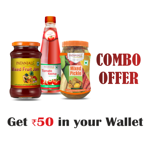 Sauce and Pickle Combo - Mixed Pickle 1 Kg+ Tomato Ketchup o&g 1 ltr(P)+ Mixed Fruit Jam 500gm- Rs 50 Off