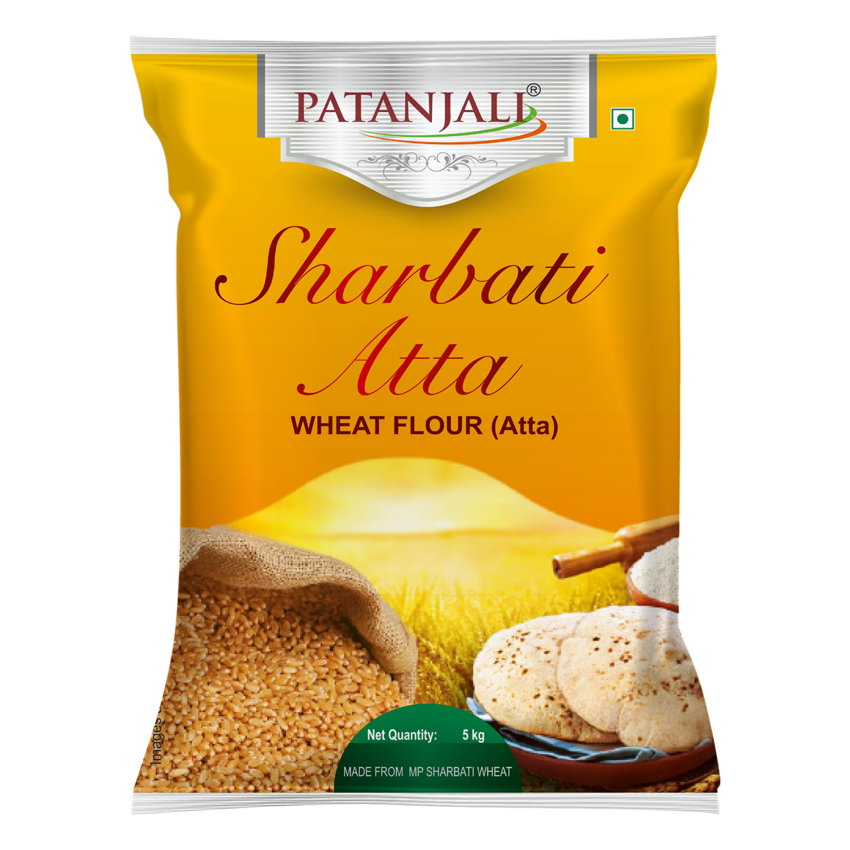 PATANJALI SHARBATI WHOLE WHEAT ATTA 5 KG - Buy Online