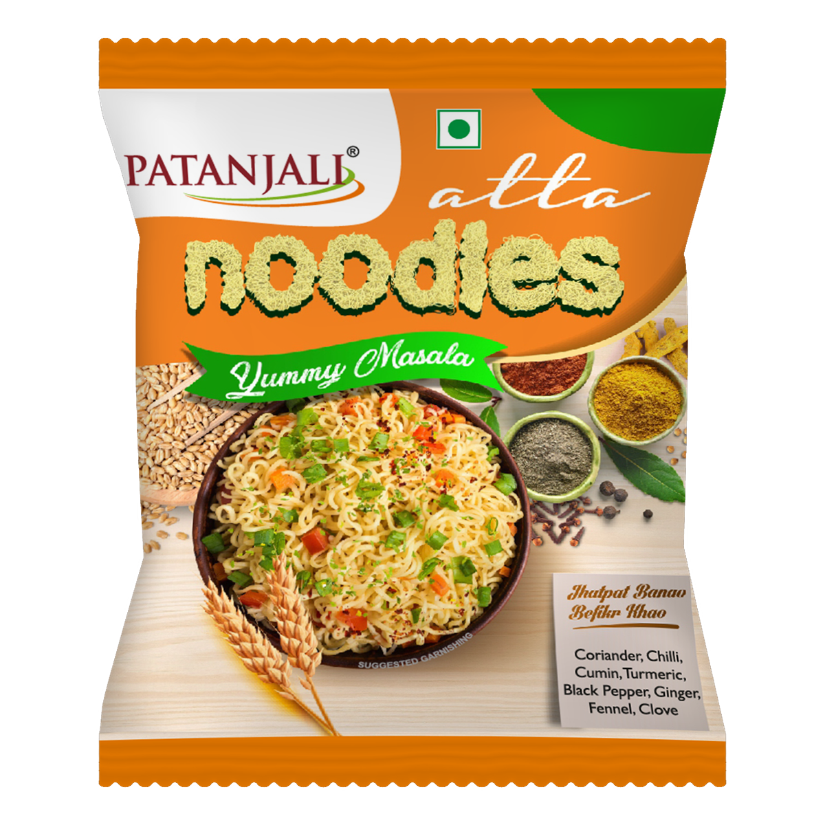 Patanjali Atta Noodles Yummy Masala 