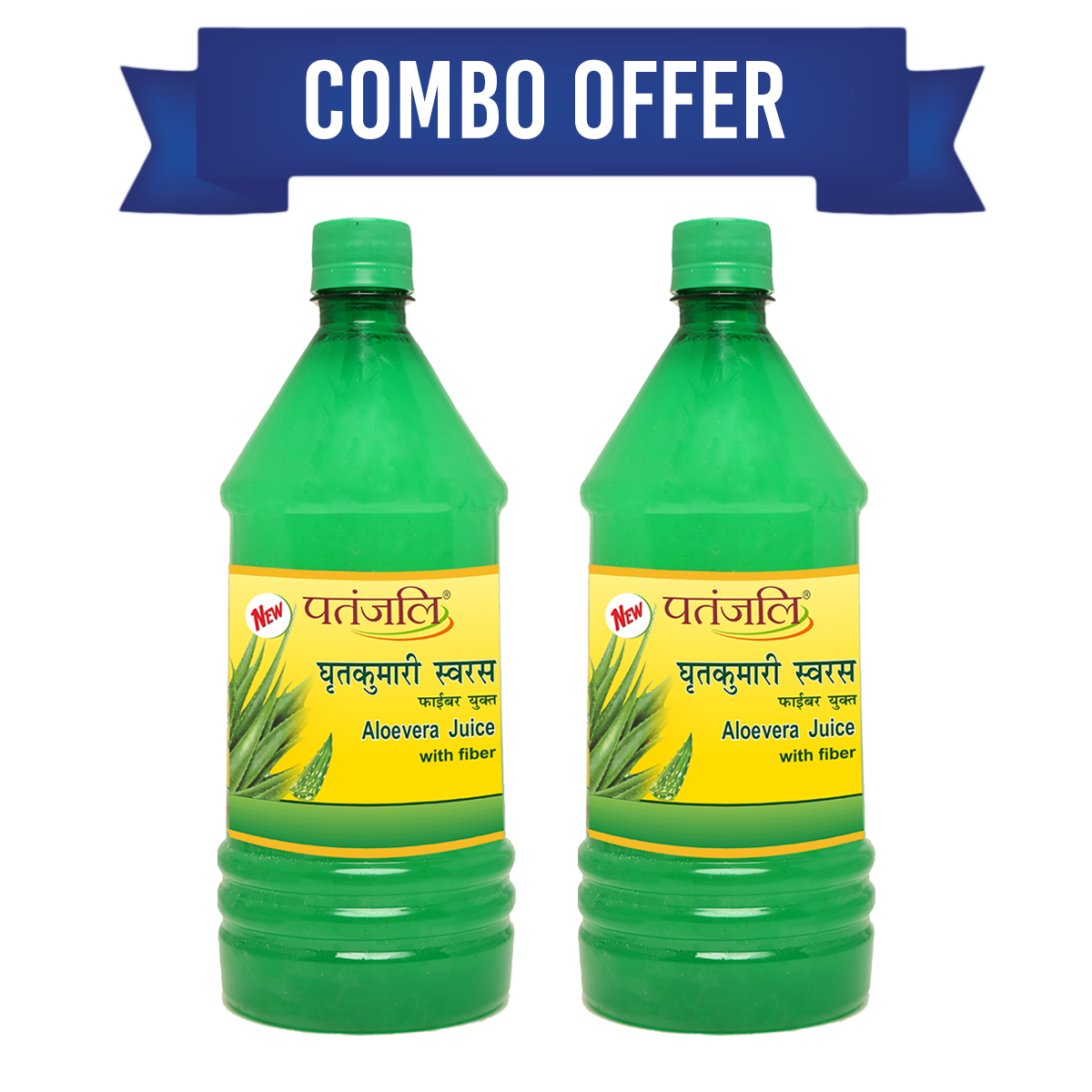 Combo Aloevera Juice Fibre 1L (Pack Of 2)