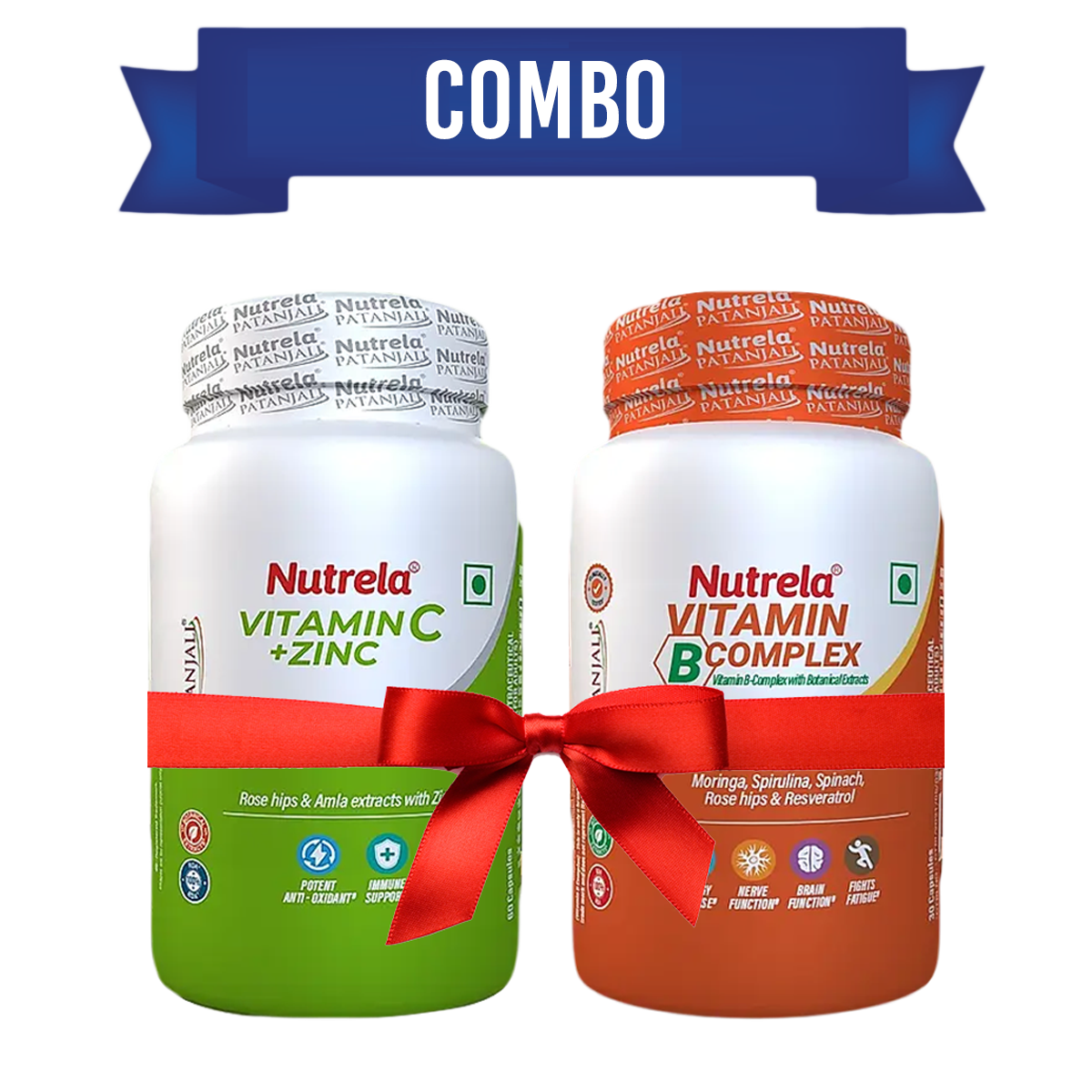 Combo Pat. Nutrela Vitamin C & Zinc + B-Complex (60N+30N)