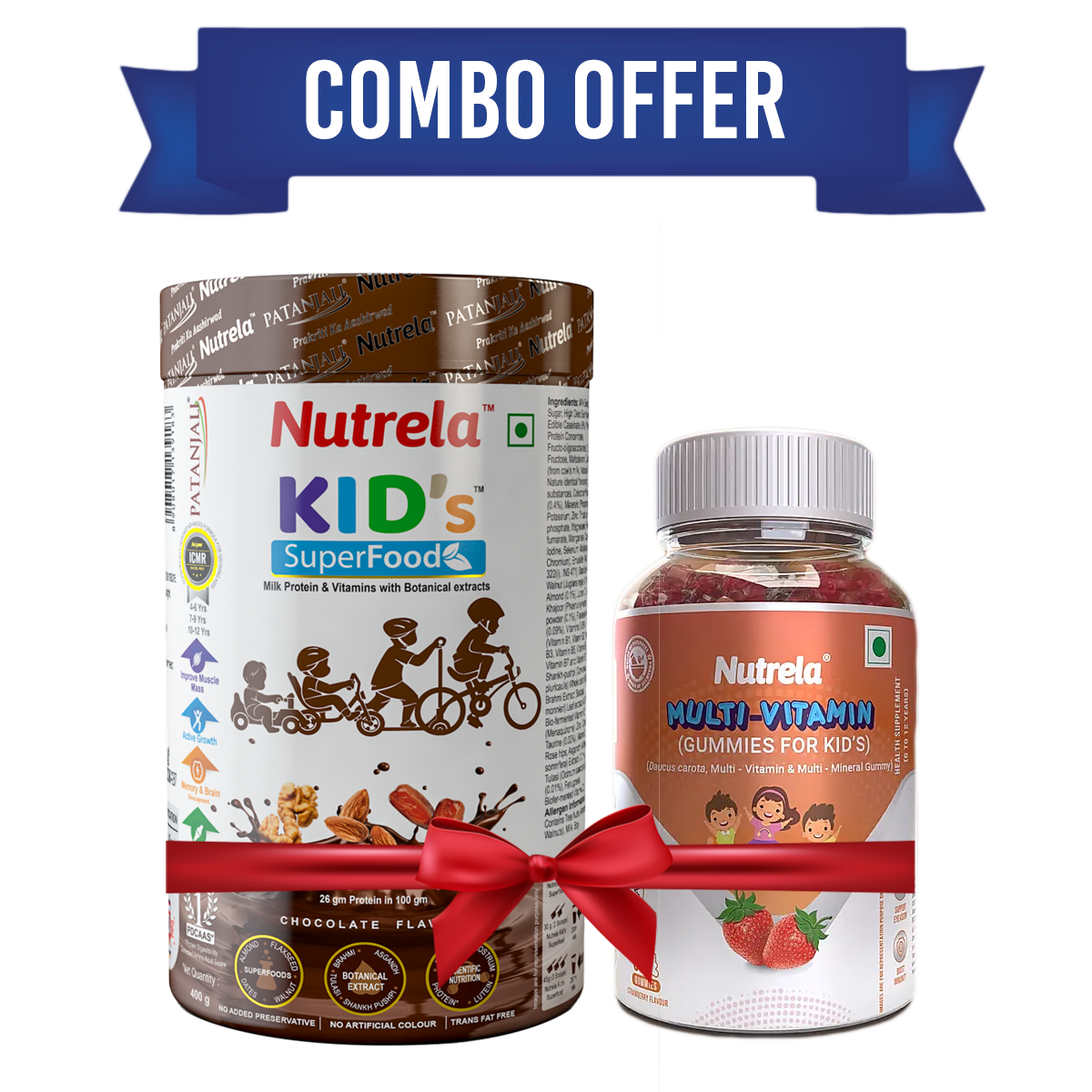 Combo Pat. Nutrela Kids Superfood + Kids Mult. Gummies (400G+30N)