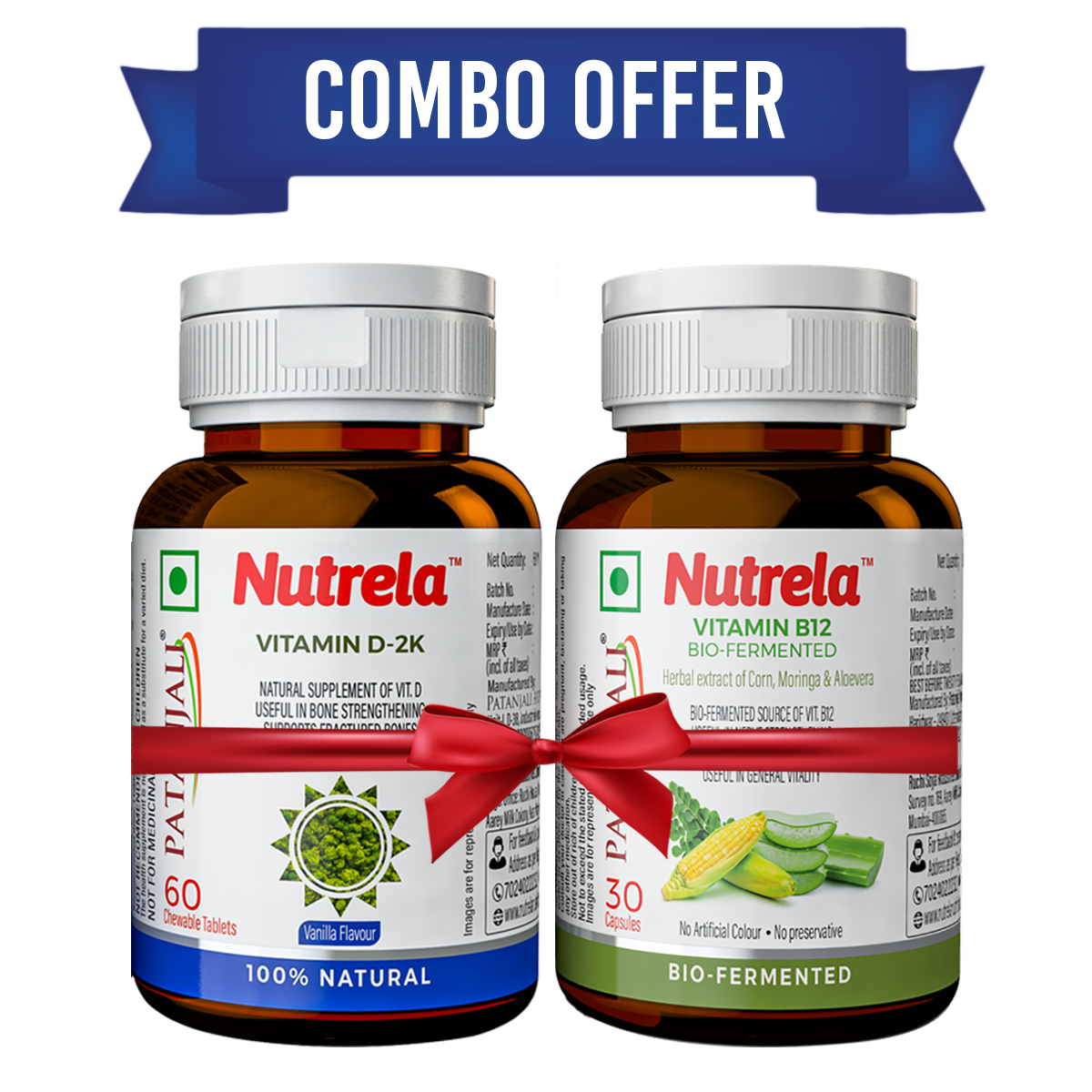 Combo Pat. Nutrela Vitamin D2K + B12 (60N+30)