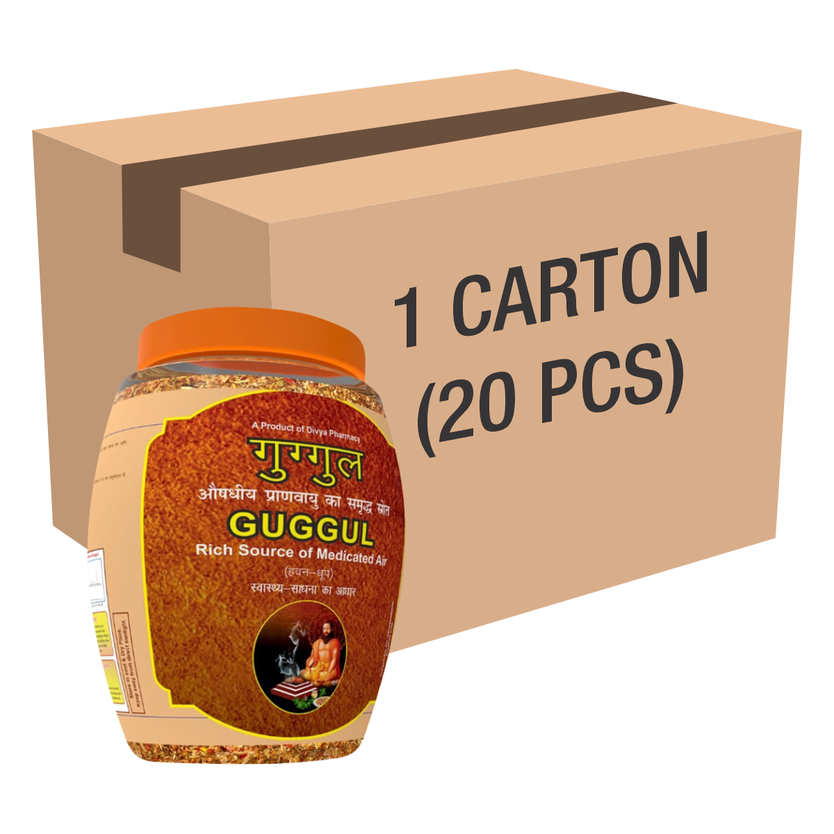 Divya Guggul Havan Dhoop 250g Jar 1 CLD  (20 Pcs)