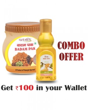 Almond Winter Combo- DIVYA BADAM ROGAN 150 ML+Badam Pak 500 gm- Rs 100 Off