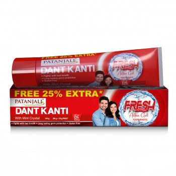 Dant Kanti Fresh Active Gel Toothpaste 80g+25%extra