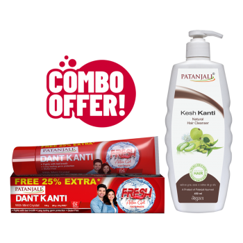 Combo- Dant Kanti Fresh Active Gel 80g+25%extra + Kesh Kanti Natural Hair Cleanser-450ml