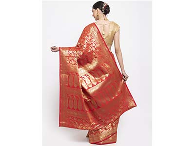 SAREE-PWEWSRWBRO1843013-RED