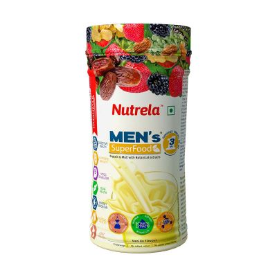 Patanjali Nutrela Men's Superfood with Protein for Digestion & Immunity | Flavour Powder