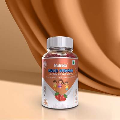 Nutrela Multi- Vitamin Kids Gummies- Straberry Flavour