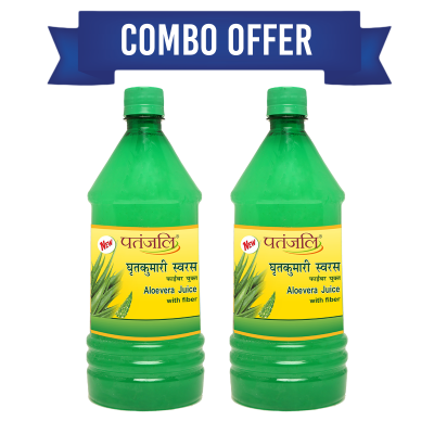 Combo Aloevera Juice Fibre 1L (Pack Of 2)